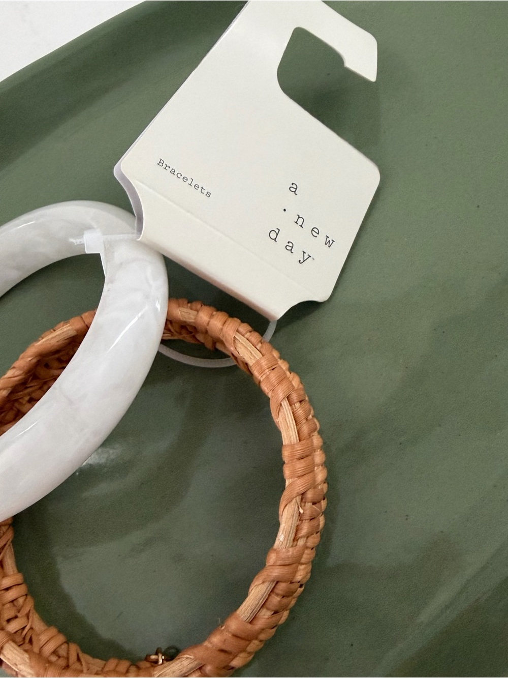 a new day White Resin and Woven Tan Bangle Set - Picture 7 of 8